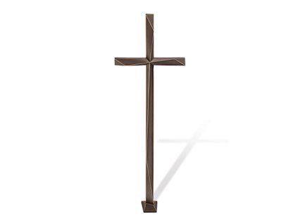 Náhrobný kríž voľne stojaci, bronz, 61×19 cm