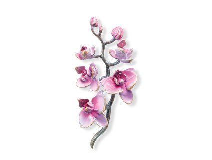 Bronzová orchidea na náhrobok, 15×7 cm