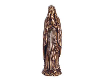 Bronzová Madona na náhrobok, 31×9 cm