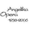 Náhrobný nápis Opera z bronzu a hliníku