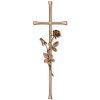 Náhrobný kríž Elegant s ružou, bronz, 30–60 cm