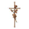 Náhrobný kríž Elegant s ružou, bronz, 30–60 cm