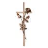 Náhrobný kríž Karund s ružou, bronz, 40–60 cm