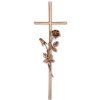Náhrobný kríž Karund s ružou, bronz, 40–60 cm