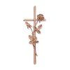 Náhrobný kríž Scriptura s ružou, bronz, 40–60 cm