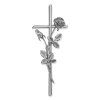 Náhrobný kríž Scriptura s ružou, bronz, 40–60 cm
