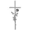 Náhrobný kríž Scriptura s ružou, bronz, 40–60 cm