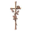 Náhrobný kríž Kontura s ružou, bronz, 30–60 cm