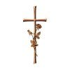Náhrobný kríž Kontura s ružou, bronz, 30–60 cm