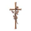 Náhrobný kríž Kontura s ružou, bronz, 30–60 cm