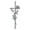 Náhrobný kríž Kontura s ružou, bronz, 30–60 cm