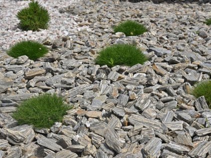 Mulch gravel for landscape projects and outdoor design - natural stones for garden decoration. .