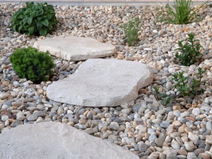 Light mint sandstone stepping stone for fresh-looking garden paths and decorative stepping lines — Sandstone Mint.