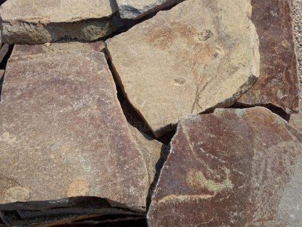 Slim natural stone stepping stone ideal for light-foot garden walkways and decorative pathways — Andesite A1.