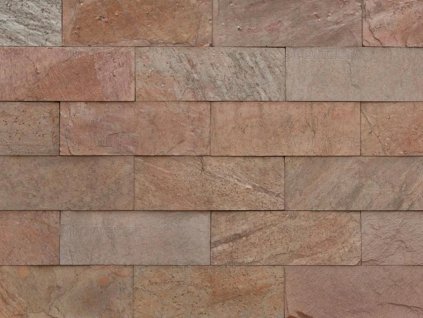 Stacked stone Slate Rough Copper sample showing natural layered texture and mix of brown and copper tones in slate surface.