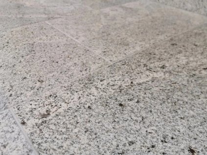Polished Granite Frost White natural stone wall, elegant white granite cladding with fine details