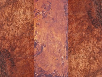 Backlit translucent panel with rich terracotta tones — Slate Terra Red transparent stone veneer, 2 mm.