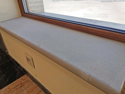 Light grey natural-stone window sill with fine texture - Sandstone Grey 100×25×3 cm.