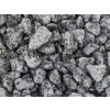 Speckled grey granite pebbles for garden architecture and house decoration - natural stones.
