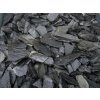 Black gneiss gravel for landscape projects and outdoor design - garden stone decoration.