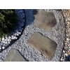 Sturdy natural stepping stone for durable garden paths through gravel or grass — Andesite A1.