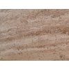 Natural stone tiles Travertine Mocca VC highlight the elegant layered texture and earthy color tones of travertine.
