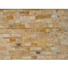 Stone wall cladding with Travertine Gold panel