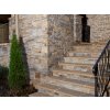 Stairway wall cladding with natural stone Sandstone Castle rock face