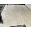 Natural stone tiles Marble Shells Beige provide a refined and durable marble surface for terrace flooring.