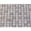 Travertine Classic mosaic tiles tumbled finish showing beige and cream stone texture.
