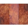 Backlit translucent panel with rich terracotta tones — Slate Terra Red transparent stone veneer, 2 mm.