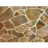 Natural stone Porphyry with irregular reddish-brown texture used for paving and wall cladding