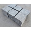 Group of Granite Grey cubes 16×16×16 cm — top & bottom sawn, split sides for robust historic paving.