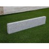 Frost-proof edging for paths, lawns and flowerbeds — Curbstone Granite Grey, sawn edge, sandblasted.