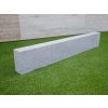 Extra-long premium border for avenues and plazas — Curbstone Granite Grey, sawn edge, sandblasted.