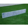 Clean-lined natural stone edging with sawn sides and tumbled surface — Curbstone Marble Lagune, sawn edge, tumbled.