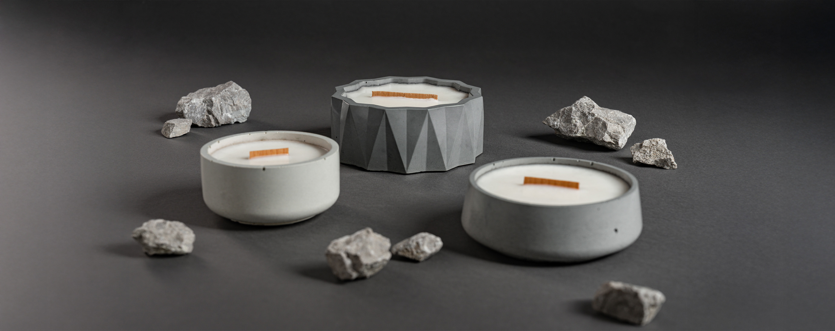 Betonové svíčky Stonewick