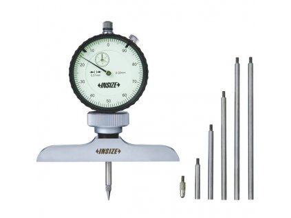 Analogový hloubkoměr s nástavci a můstkem INSIZE, typ 2342