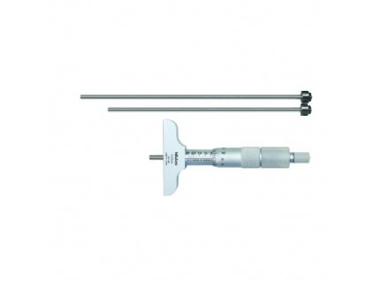 Mikrometrický hloubkoměr s výměnnými nástavci 0-75mm