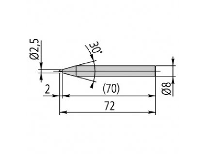 Kuličkový měřicí dotek pro výškoměry (souosé provedení) pr. 1mm, délka 72mm MITUTOYO