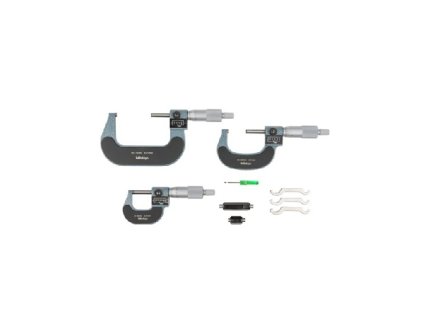 Třmenový mikrometr s čítačem 0-75 mm sada (3ks ) MITUTOYO