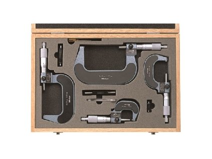 Třmenový mikrometr s čítačem 0-100 mm sada (4ks) MITUTOYO