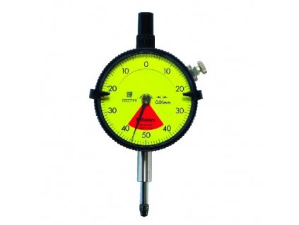 Jednootáčkový číselníkový úchylkoměr IP52 0,8/0,01mm, zdvih vřetene 5mm bez očka