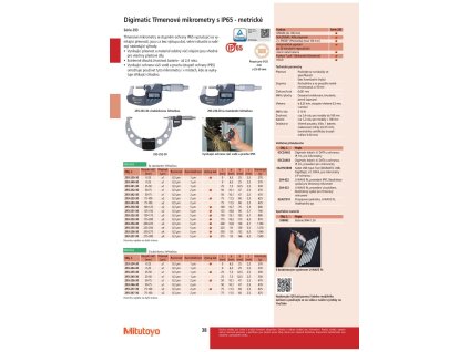 DIGIMATIC Třmenový mikrometr se bubínkovou řehtačkou s výstupem IP65 25-50 mm