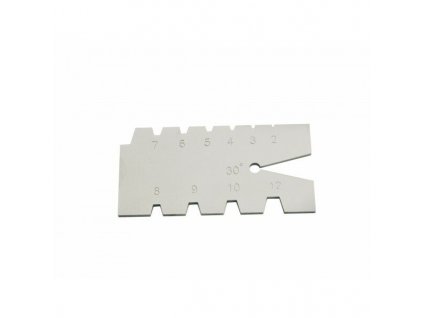 Šablona pro trapézový závit 2-12mm/úhel 30°