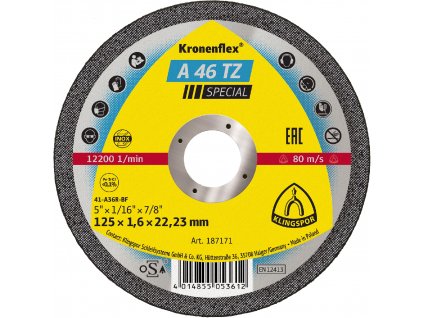 Řezné kotouče A 46 TZ 125X1,6X22,23