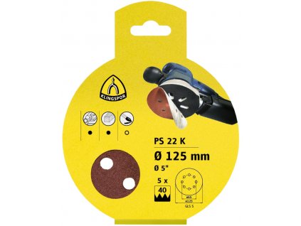 Kotouče na suchý zip PS 22 K 125 P80 SB-balení