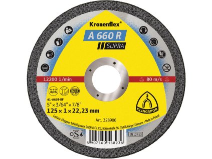 Řezné kotouče A 660 R 125x1x22,23