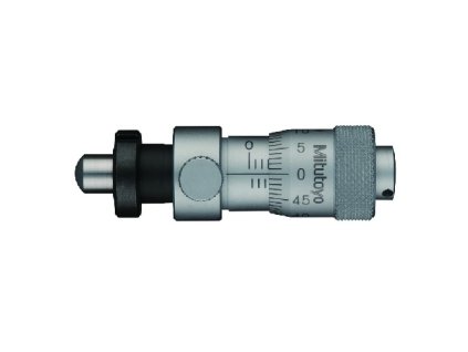 Vestavná mikrometrická hlavice s rozsahem měření 0-6,5 mm a s aretací vřetene MITUTOYO