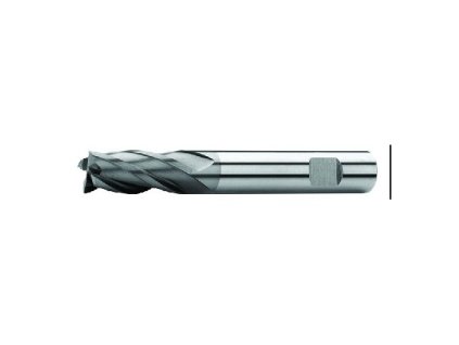 Fréza válcová čelní 3,5x10x57, Z4,30°, DIN 6527L, SK, AlTiN, N